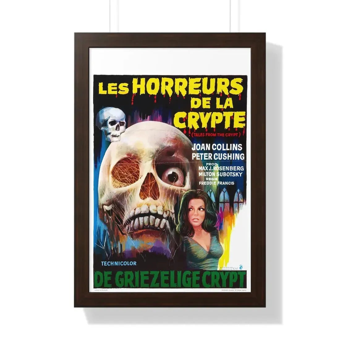 TALES FROM THE CRYPT (BELGIAN) 1972 - Framed Movie Poster 16″ x 24″ Walnut - The Sticker Space