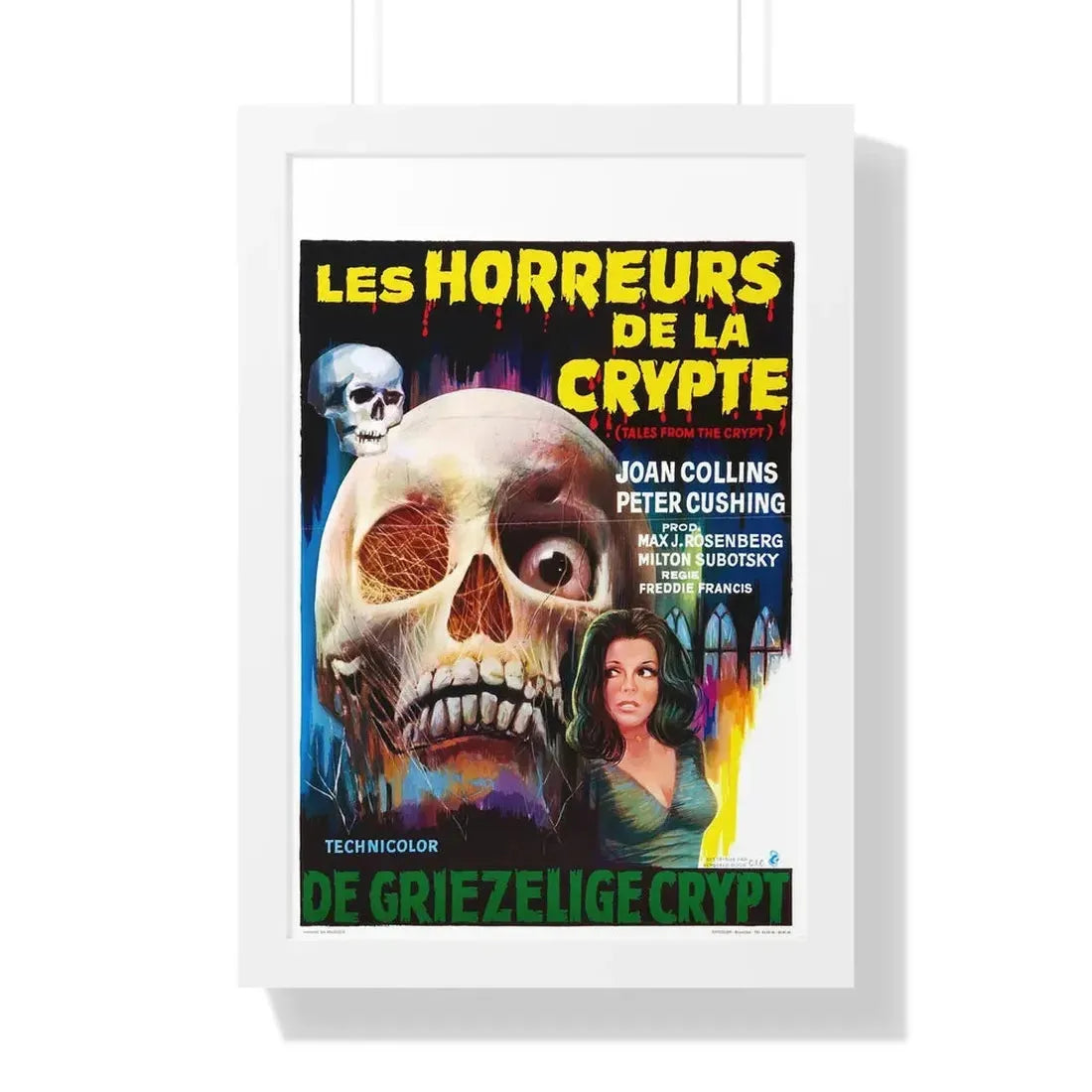 TALES FROM THE CRYPT (BELGIAN) 1972 - Framed Movie Poster 16″ x 24″ White - The Sticker Space