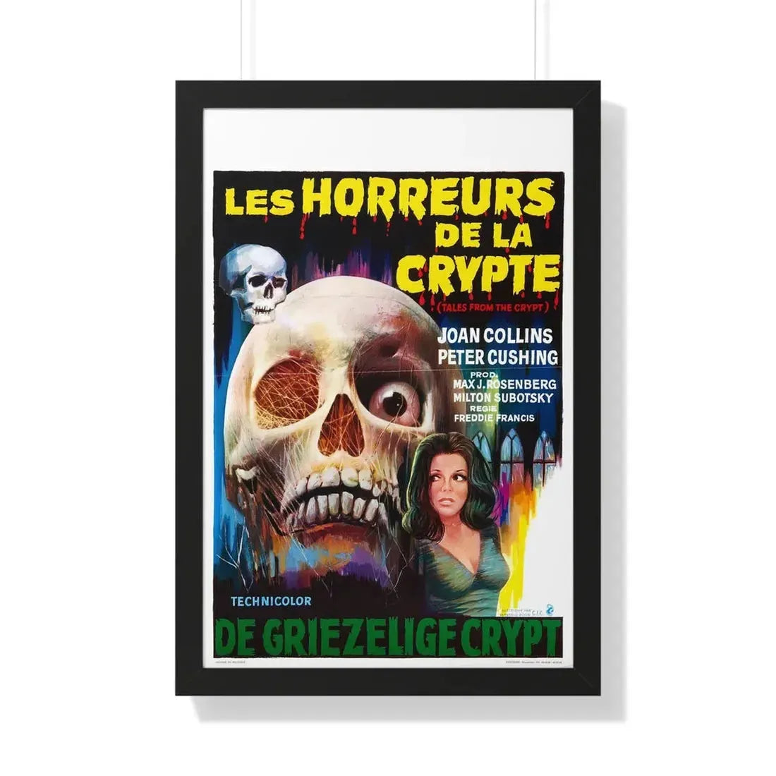 TALES FROM THE CRYPT (BELGIAN) 1972 - Framed Movie Poster 20" x 30" Black - The Sticker Space