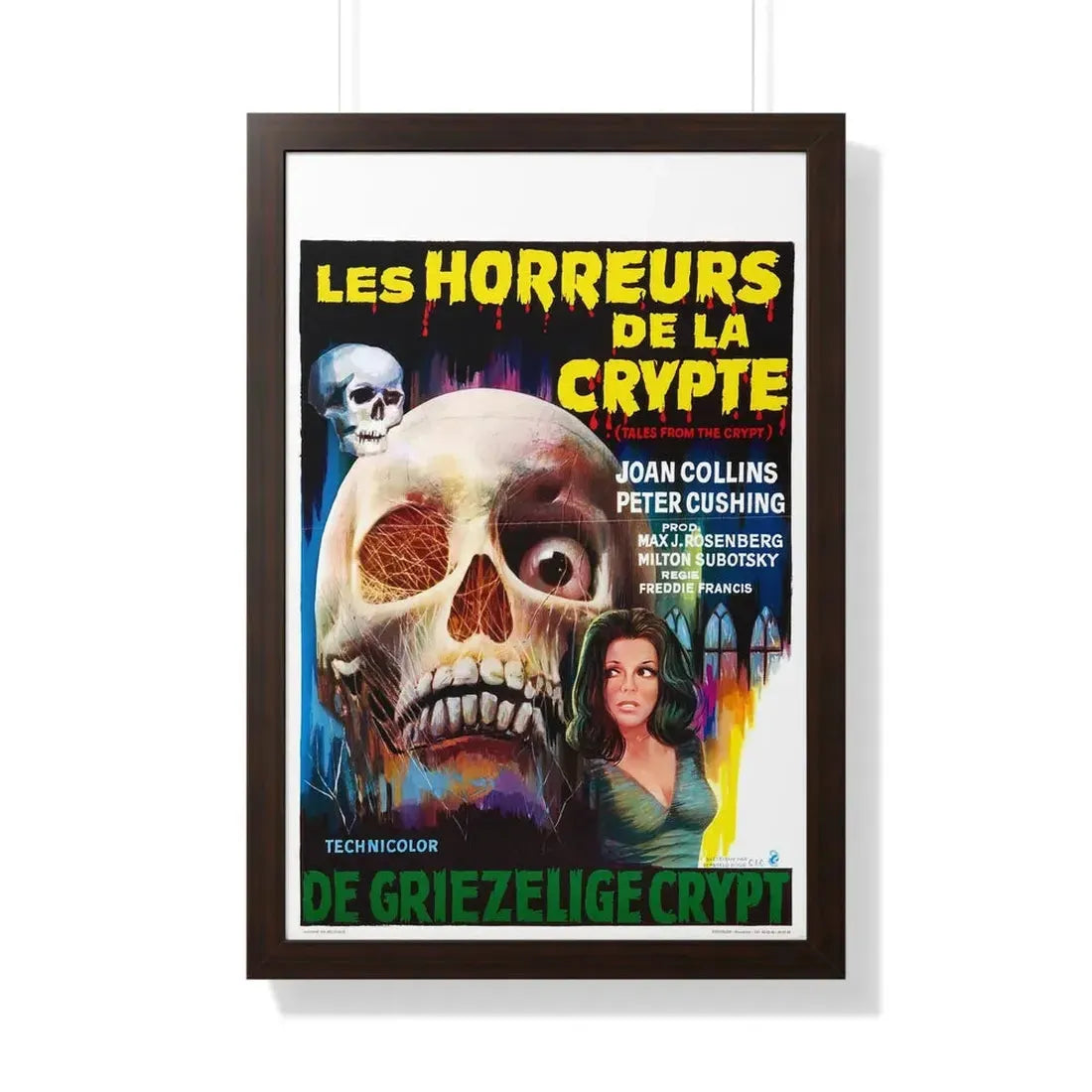 TALES FROM THE CRYPT (BELGIAN) 1972 - Framed Movie Poster 20" x 30" Walnut - The Sticker Space