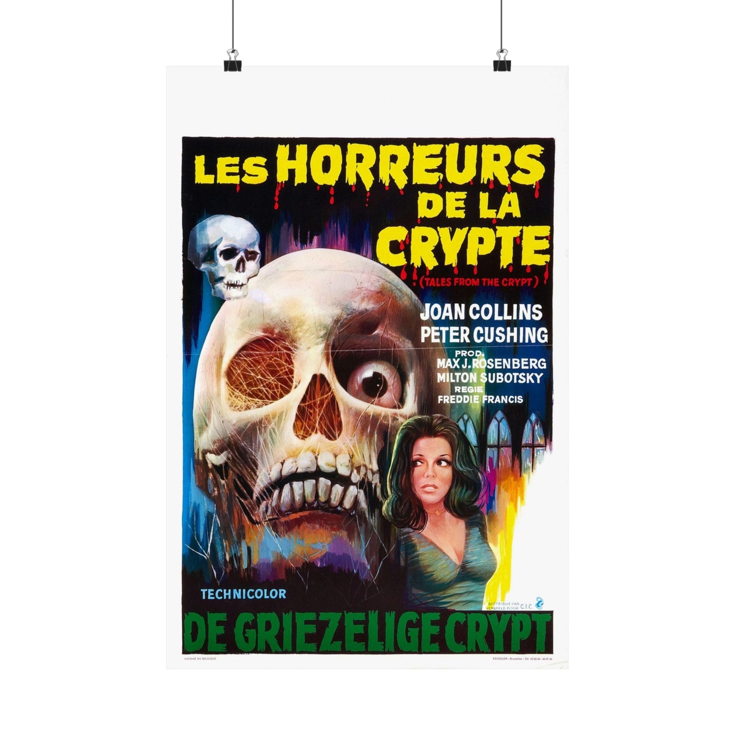 TALES FROM THE CRYPT (BELGIAN) 1972 - Paper Movie Poster-16″ x 24″-The Sticker Space