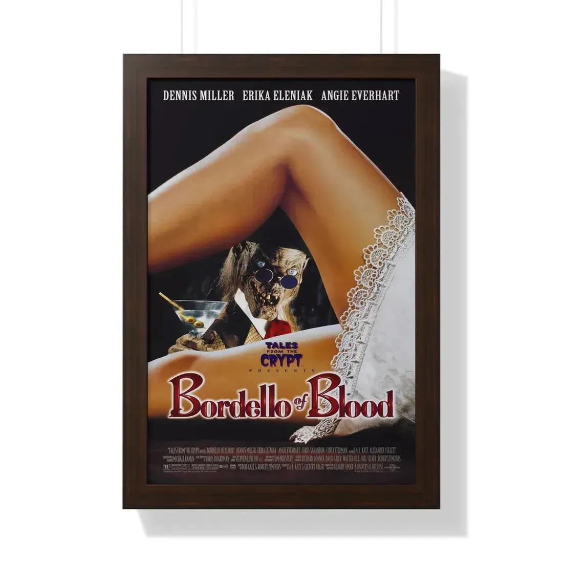 TALES FROM THE CRYPT PRESENTS BORDELLO OF BLOOD 1996 - Framed Movie Poster 16″ x 24″ Walnut - The Sticker Space