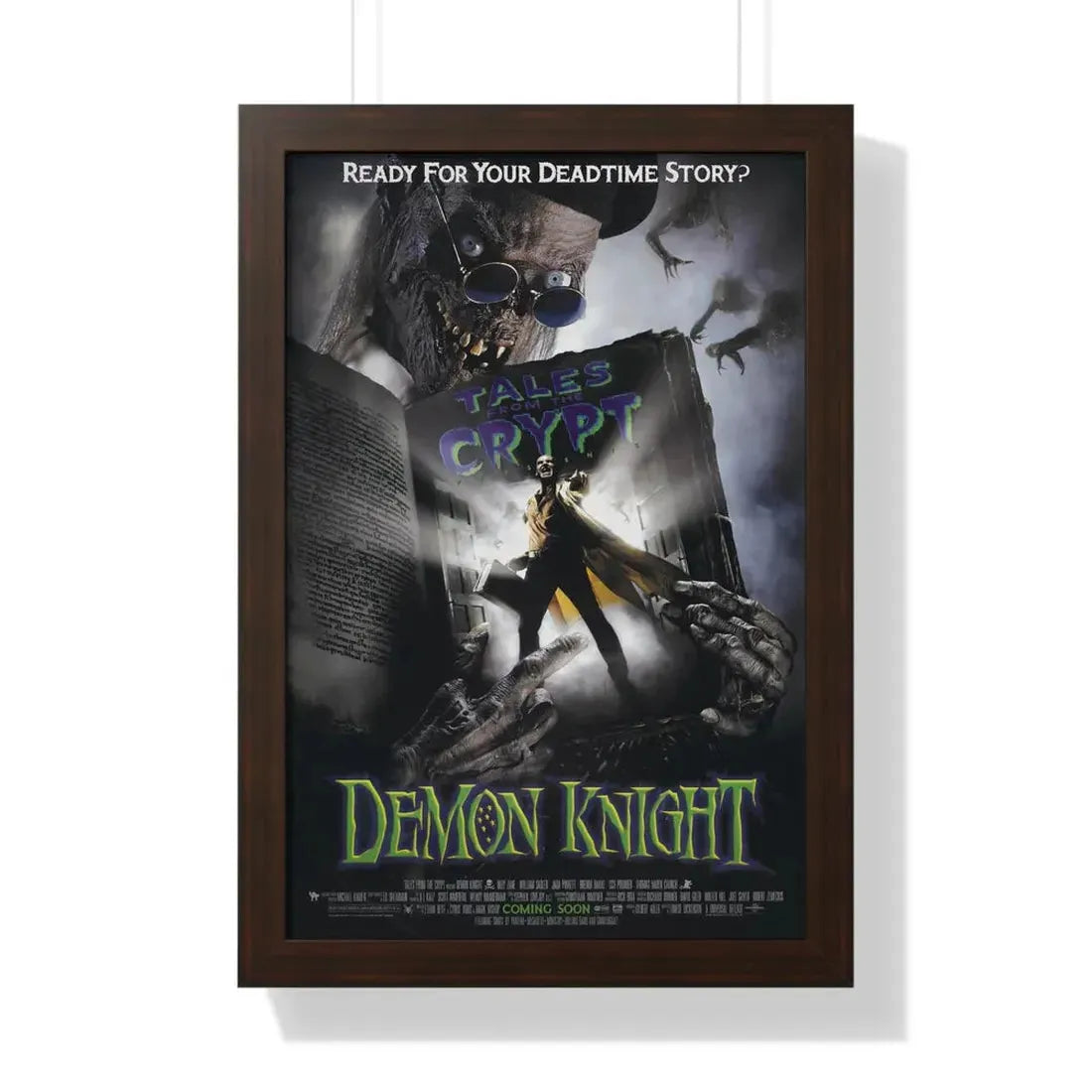 TALES FROM THE CRYPT PRESENTS DEMON KNIGHT 1995 - Framed Movie Poster 16″ x 24″ Walnut - The Sticker Space