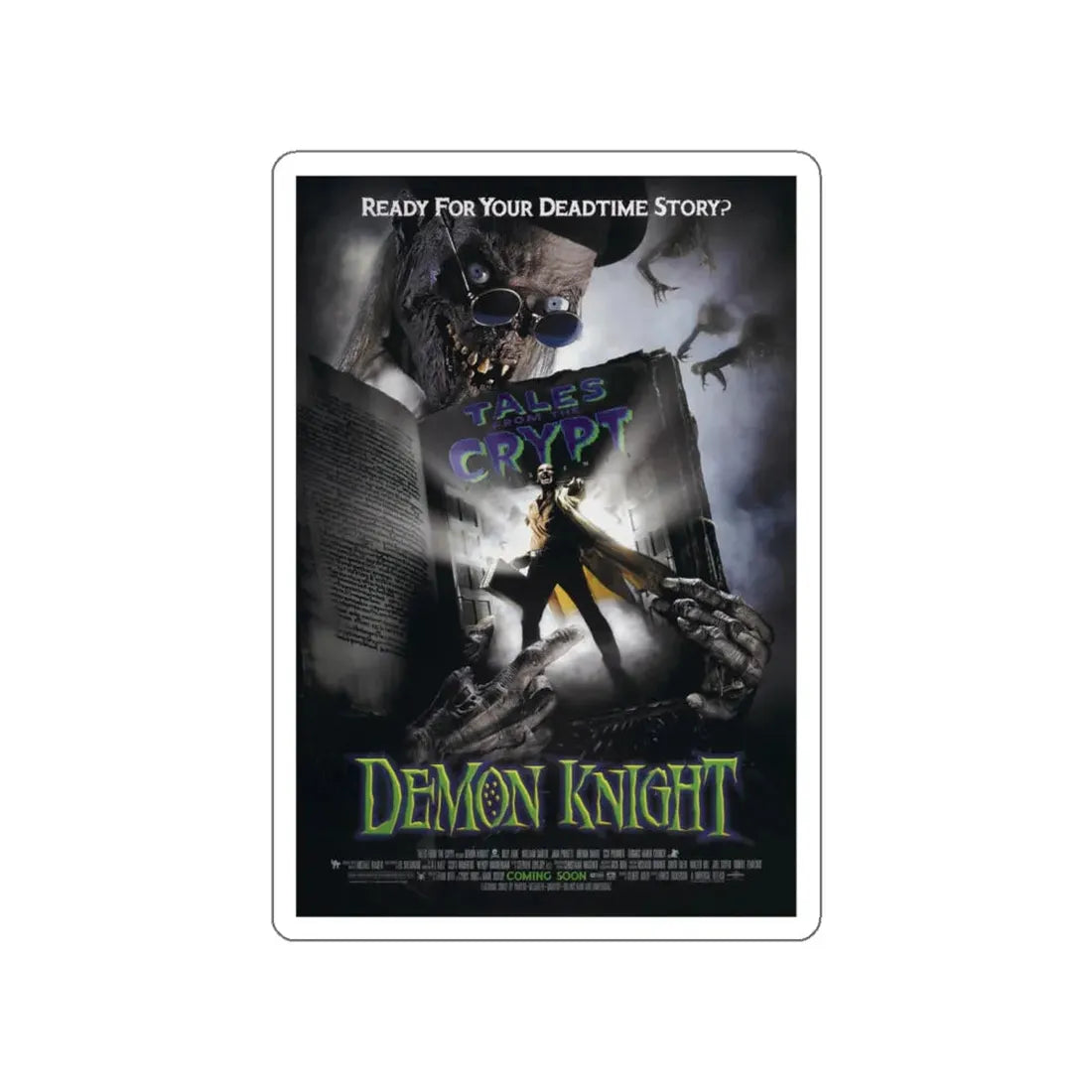 TALES FROM THE CRYPT PRESENTS DEMON KNIGHT 1995 Movie Poster STICKER Vinyl Die-Cut Decal 6 Inch - The Sticker Space