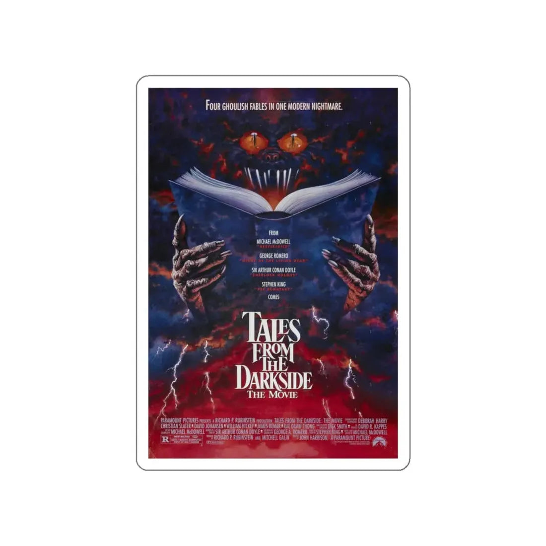 TALES FROM THE DARKSIDE THE MOVIE 1990 Movie Poster STICKER Vinyl Die-Cut Decal 4 Inch - The Sticker Space