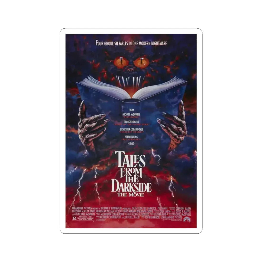 TALES FROM THE DARKSIDE THE MOVIE 1990 Movie Poster - STICKER Vinyl Kiss-Cut Decal 3 Inch White - The Sticker Space