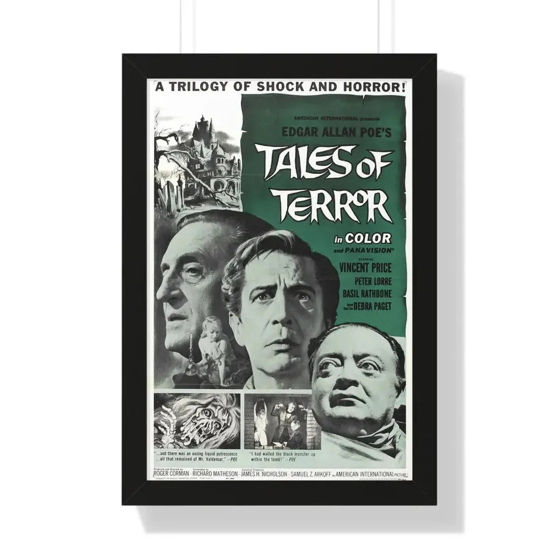 TALES OF TERROR 1962 - Framed Movie Poster 16″ x 24″ Black - The Sticker Space