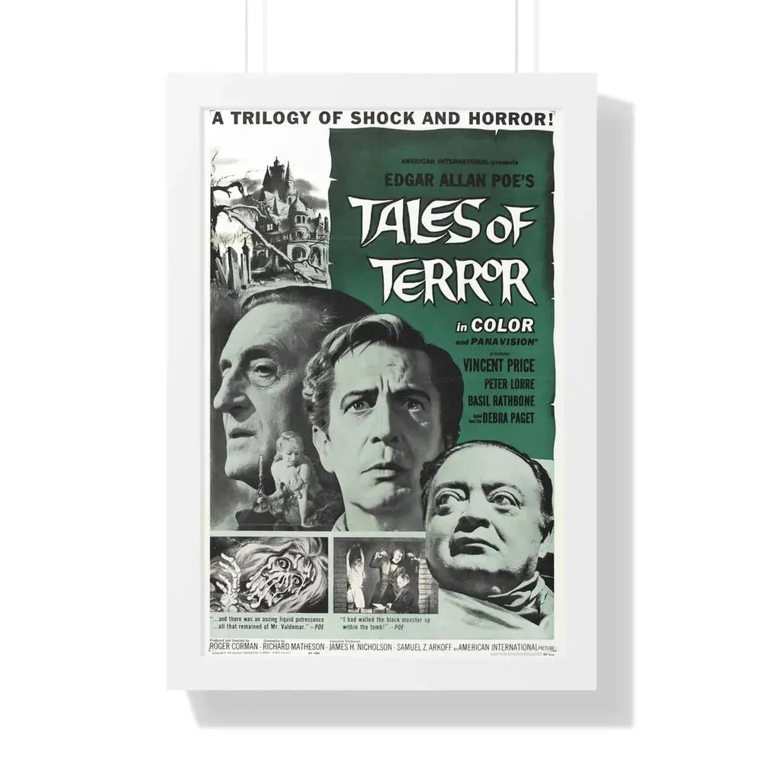 TALES OF TERROR 1962 - Framed Movie Poster 16″ x 24″ White - The Sticker Space