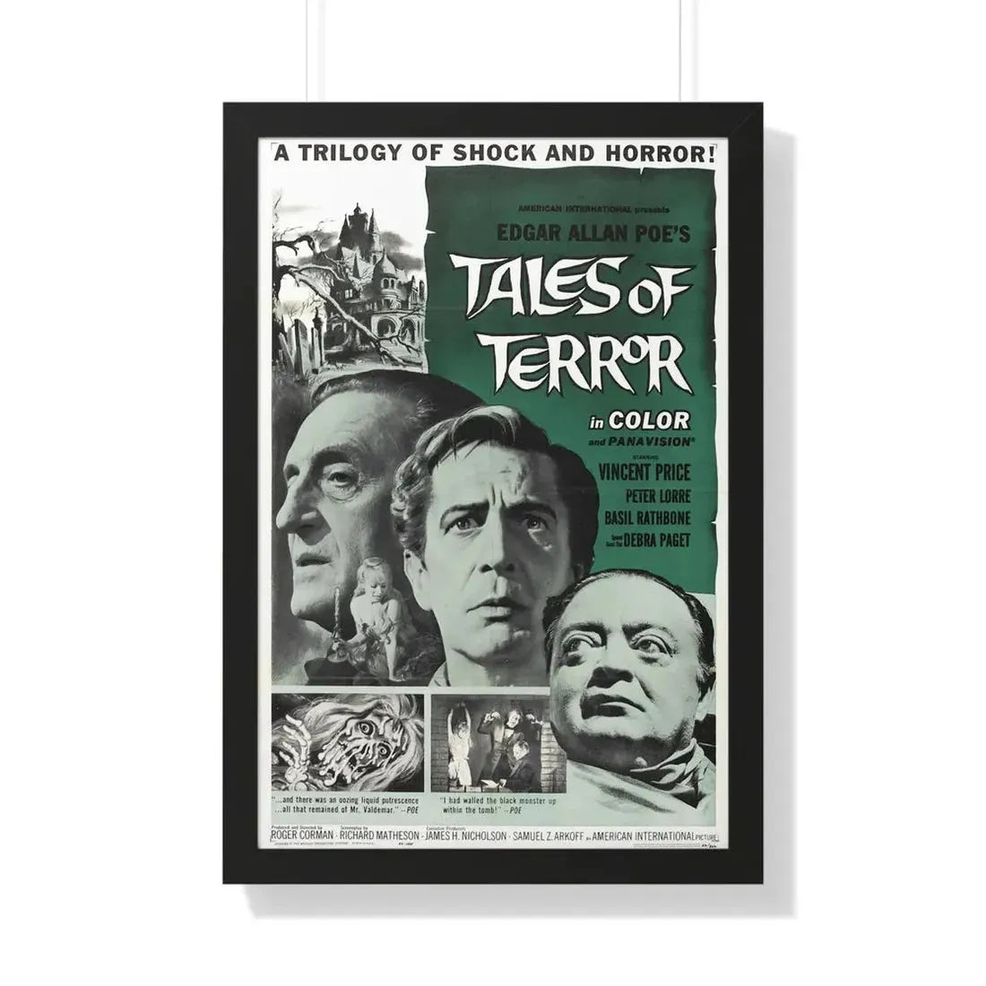 TALES OF TERROR 1962 - Framed Movie Poster 20" x 30" Black - The Sticker Space