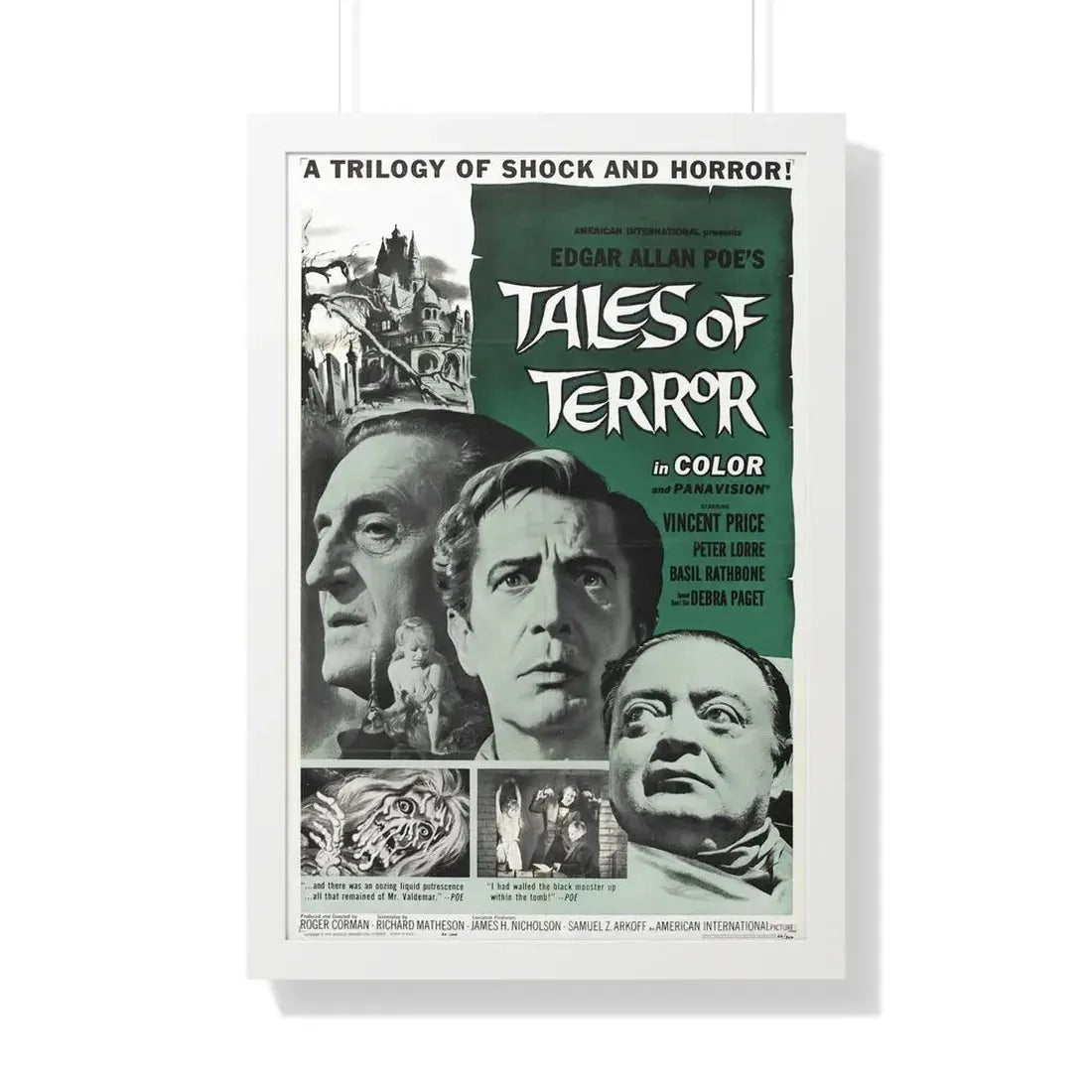 TALES OF TERROR 1962 - Framed Movie Poster 20" x 30" White - The Sticker Space