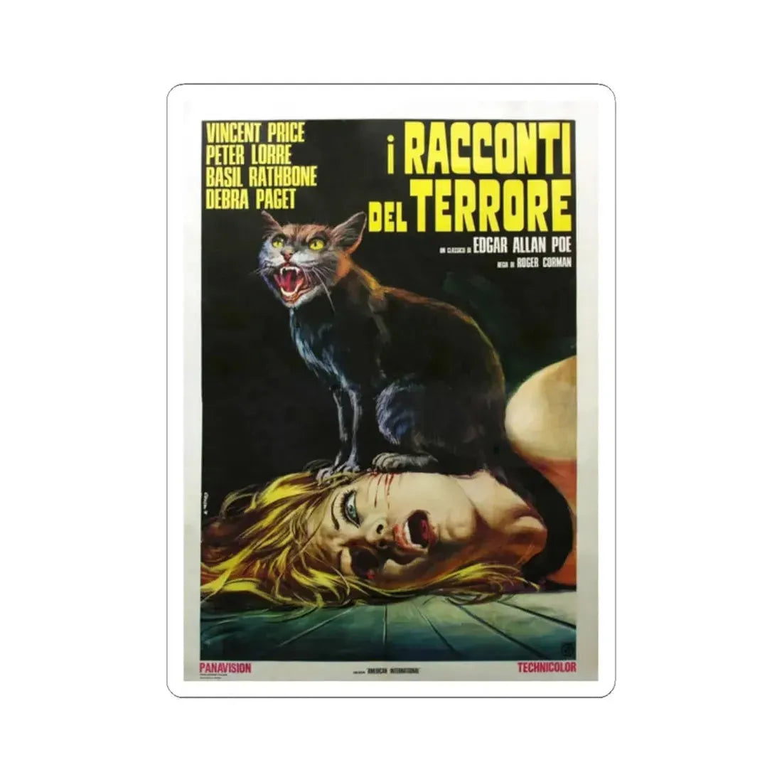 TALES OF TERROR (2) 1962 Movie Poster - STICKER Vinyl Kiss-Cut Decal 2 Inch White - The Sticker Space