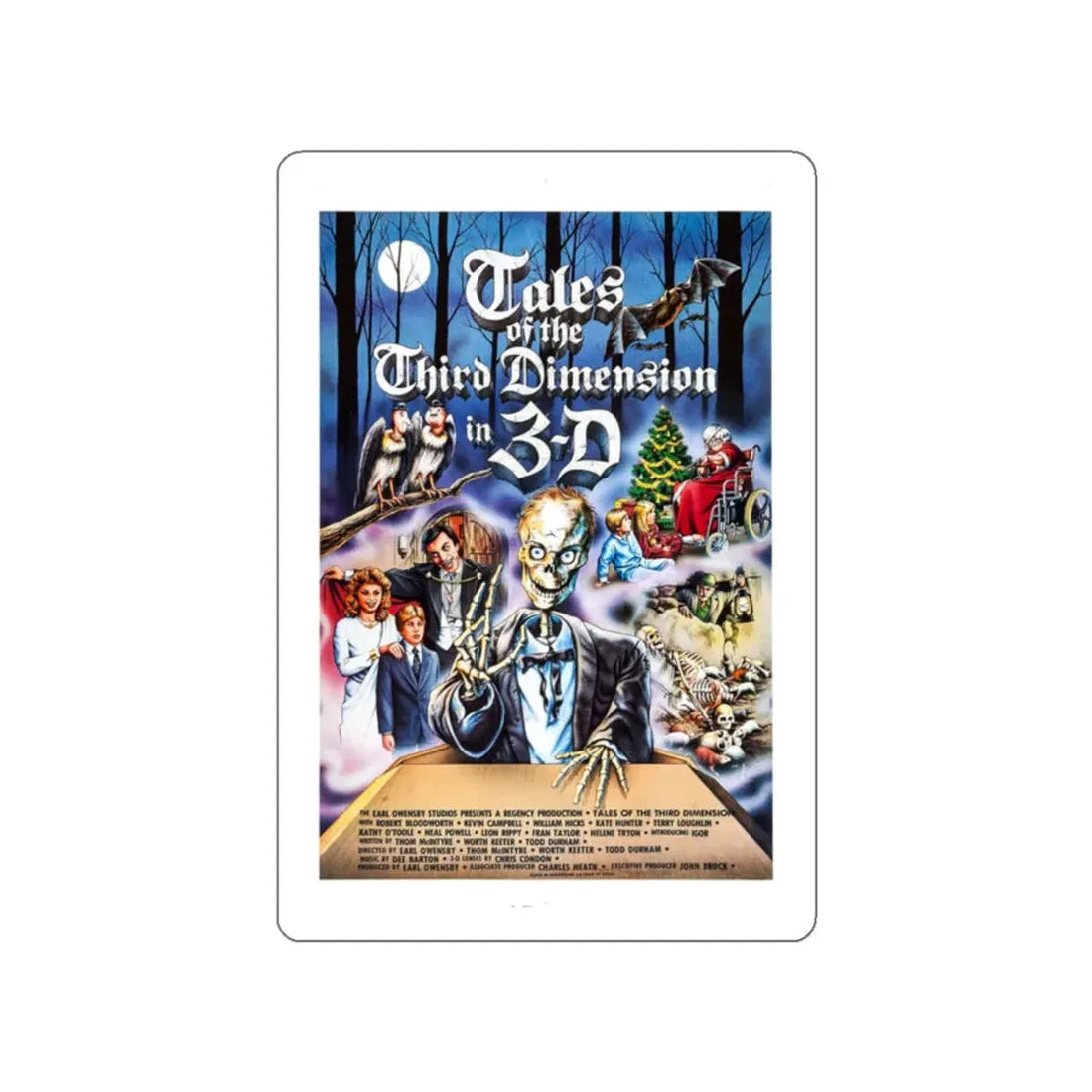 TALES OF THE THIRD DIMENSION 1984 Movie Poster STICKER Vinyl Die-Cut Decal 2 Inch - The Sticker Space