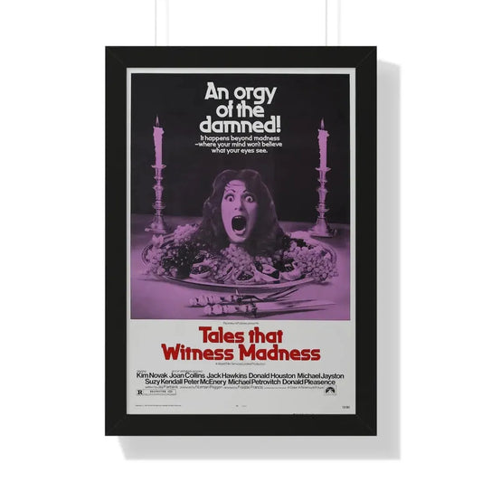 TALES THAT WITNESSED MADNESS 1973 - Framed Movie Poster 16″ x 24″ Black - The Sticker Space