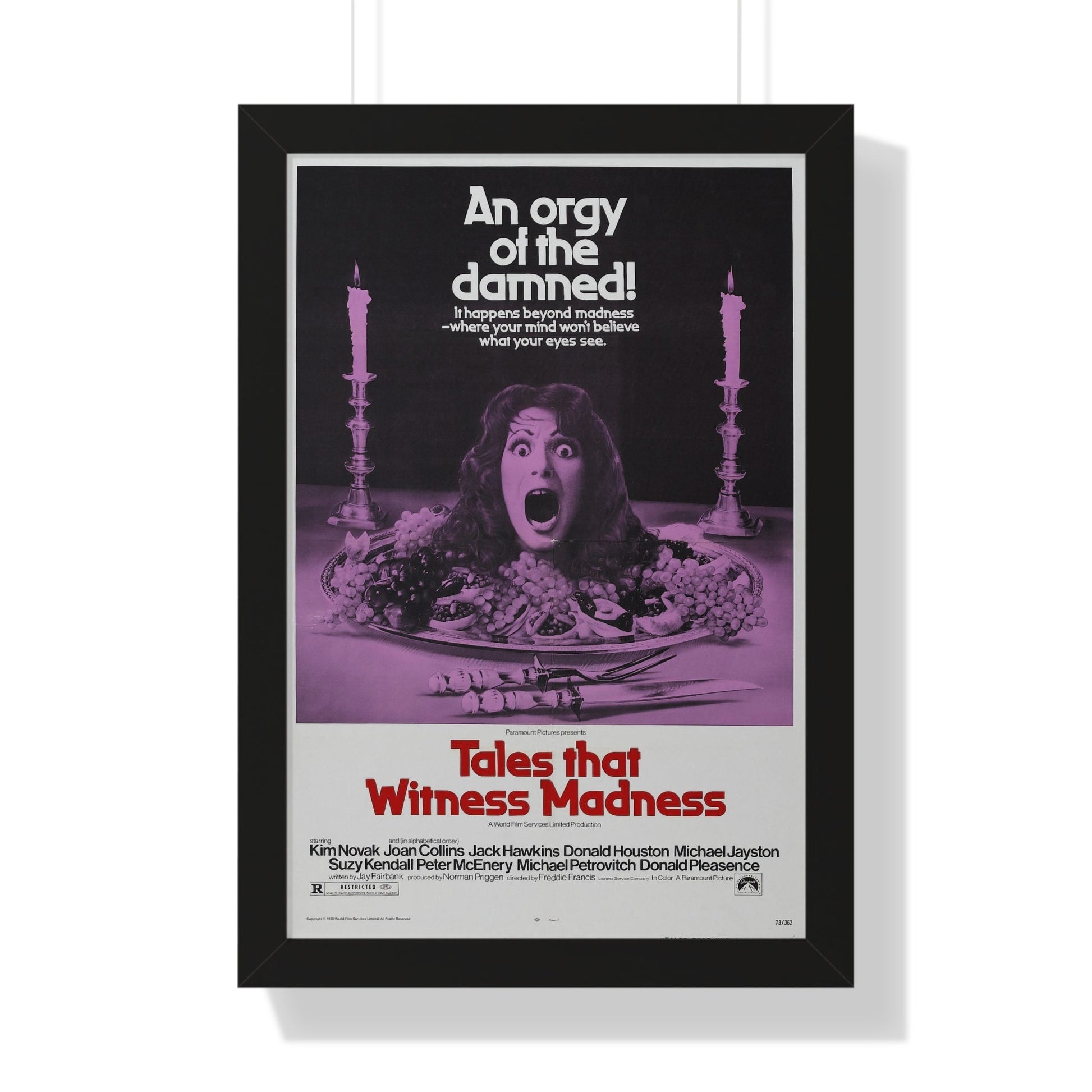 TALES THAT WITNESSED MADNESS 1973 - Framed Movie Poster-16″ x 24″-The Sticker Space