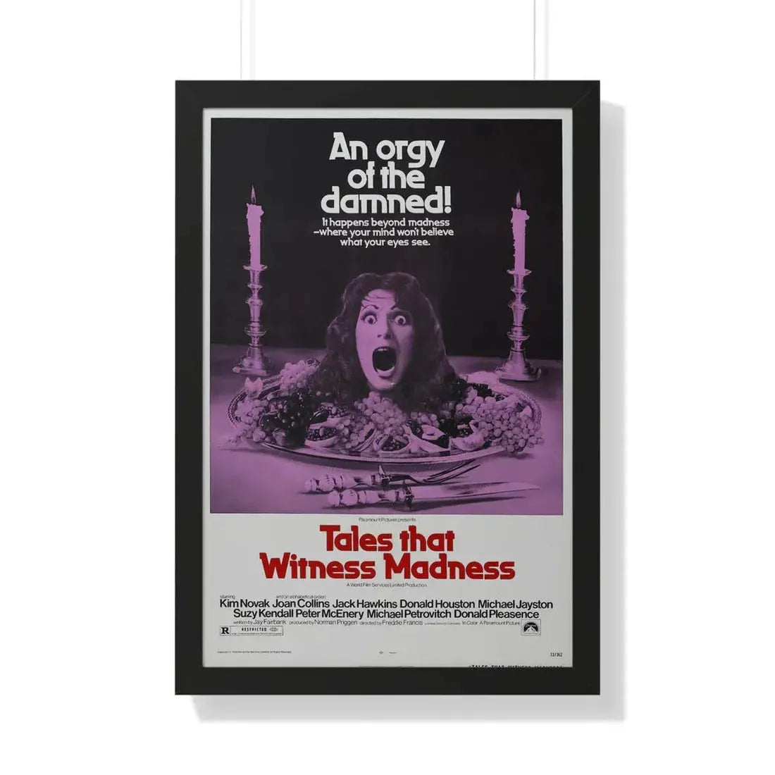 TALES THAT WITNESSED MADNESS 1973 - Framed Movie Poster 20" x 30" Black - The Sticker Space