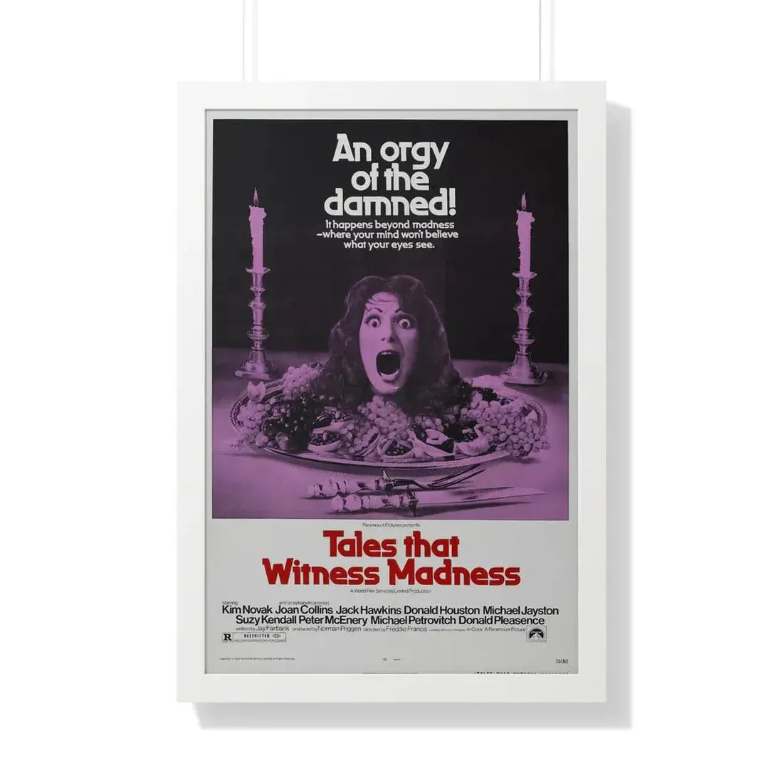 TALES THAT WITNESSED MADNESS 1973 - Framed Movie Poster 20" x 30" White - The Sticker Space