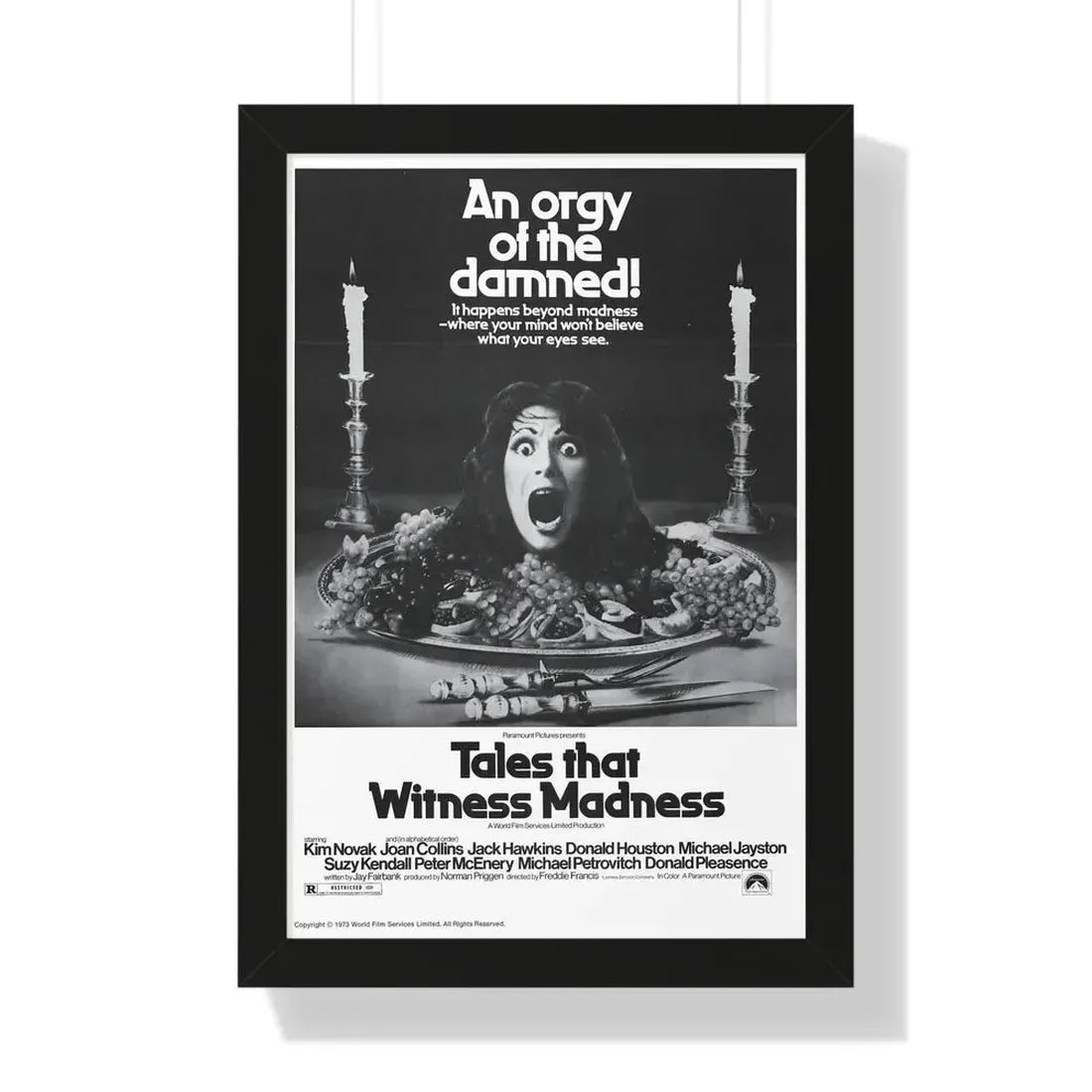 TALES THAT WITNESSED MADNESS (3) 1973 - Framed Movie Poster 16″ x 24″ Black - The Sticker Space