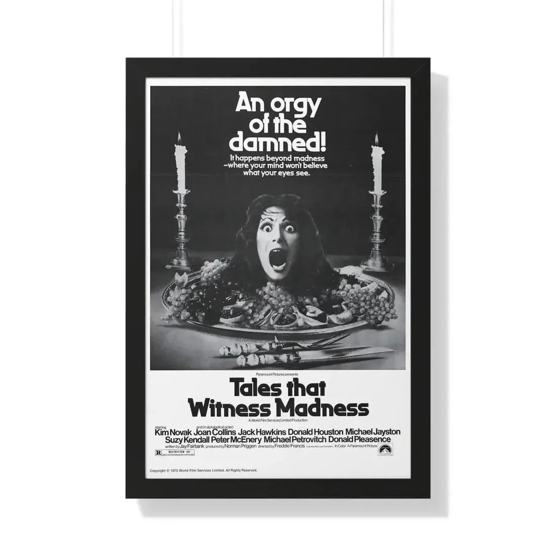 TALES THAT WITNESSED MADNESS (3) 1973 - Framed Movie Poster 20" x 30" Black - The Sticker Space