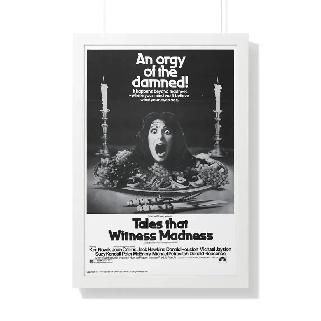 TALES THAT WITNESSED MADNESS (3) 1973 - Framed Movie Poster 20" x 30" White - The Sticker Space