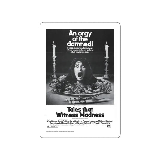 TALES THAT WITNESSED MADNESS (3) 1973 Movie Poster STICKER Vinyl Die-Cut Decal 2 Inch - The Sticker Space