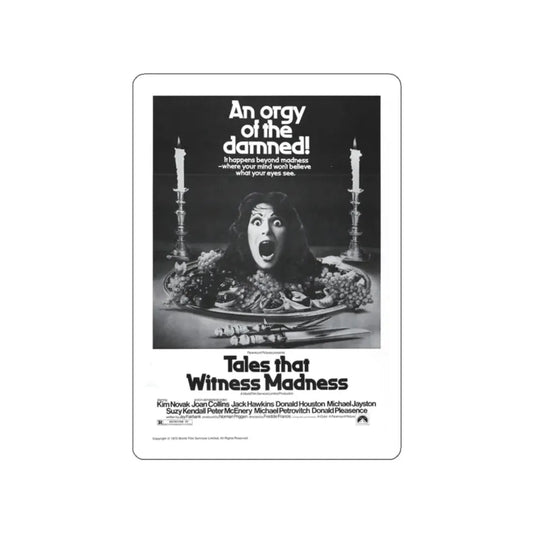 TALES THAT WITNESSED MADNESS (3) 1973 Movie Poster STICKER Vinyl Die-Cut Decal 2 Inch - The Sticker Space