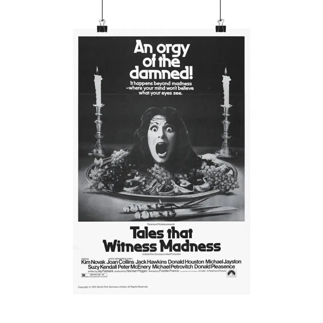 TALES THAT WITNESSED MADNESS (3) 1973 - Paper Movie Poster 12″ x 18″ Matte - The Sticker Space