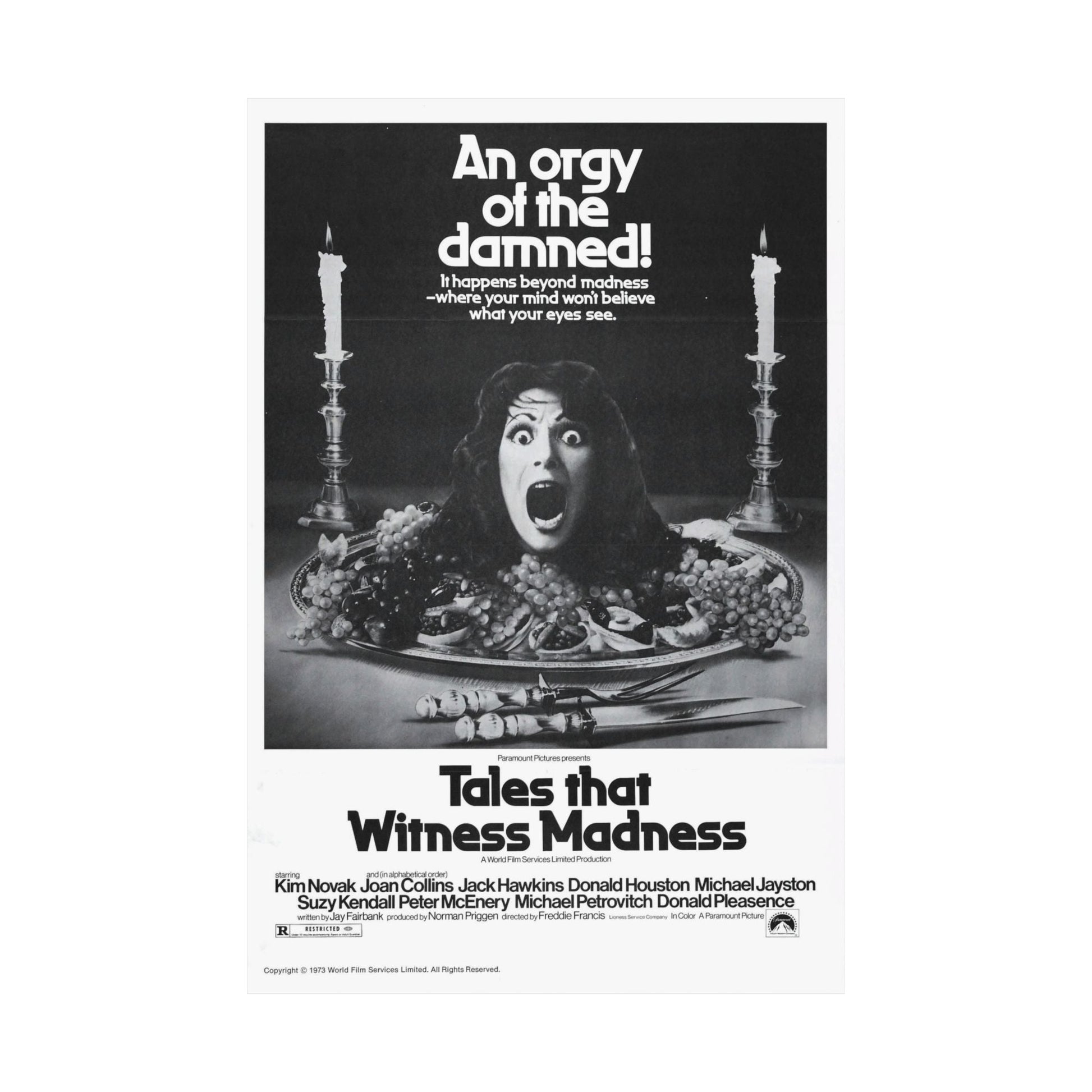 TALES THAT WITNESSED MADNESS (3) 1973 - Paper Movie Poster-The Sticker Space