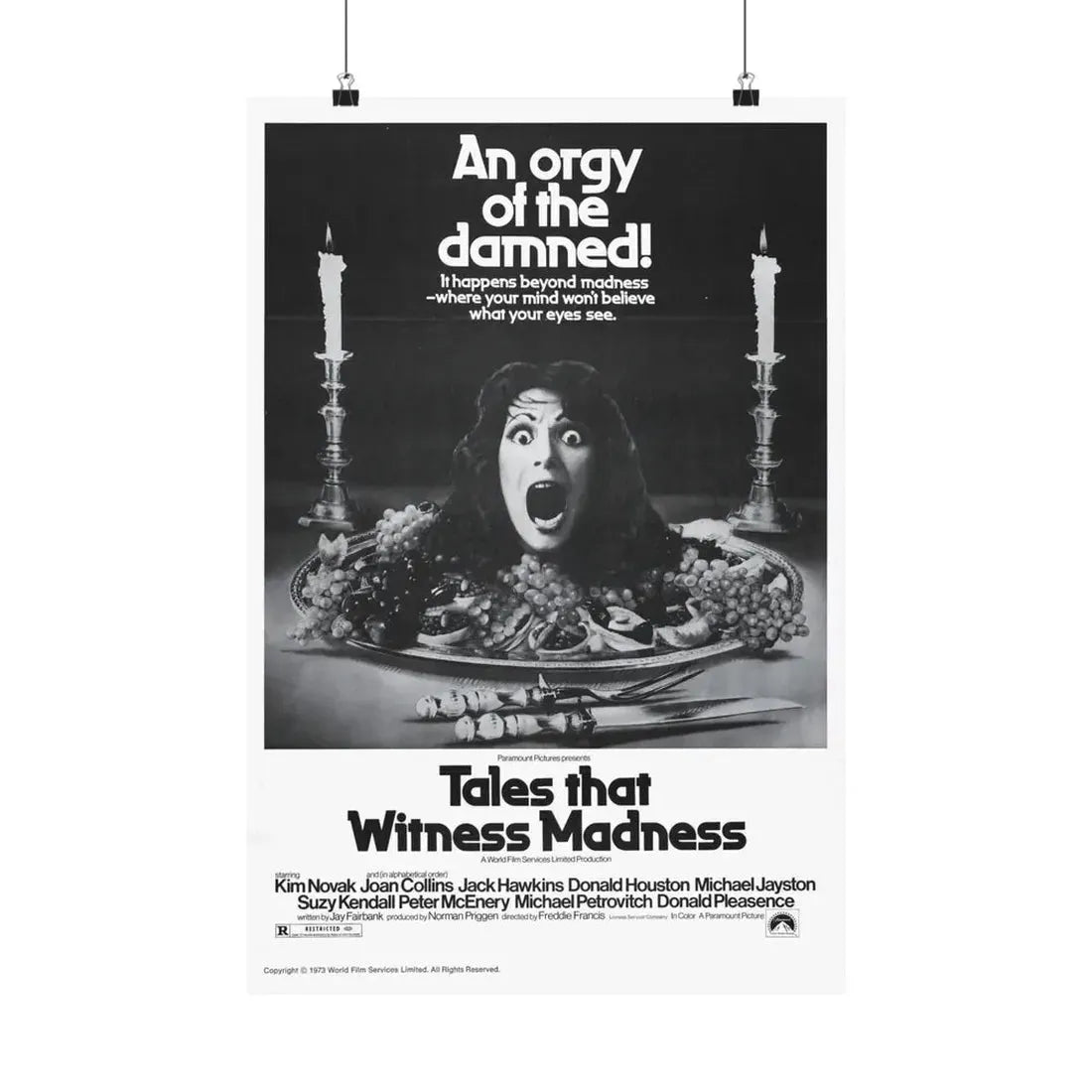 TALES THAT WITNESSED MADNESS (3) 1973 - Paper Movie Poster 16″ x 24″ Matte - The Sticker Space