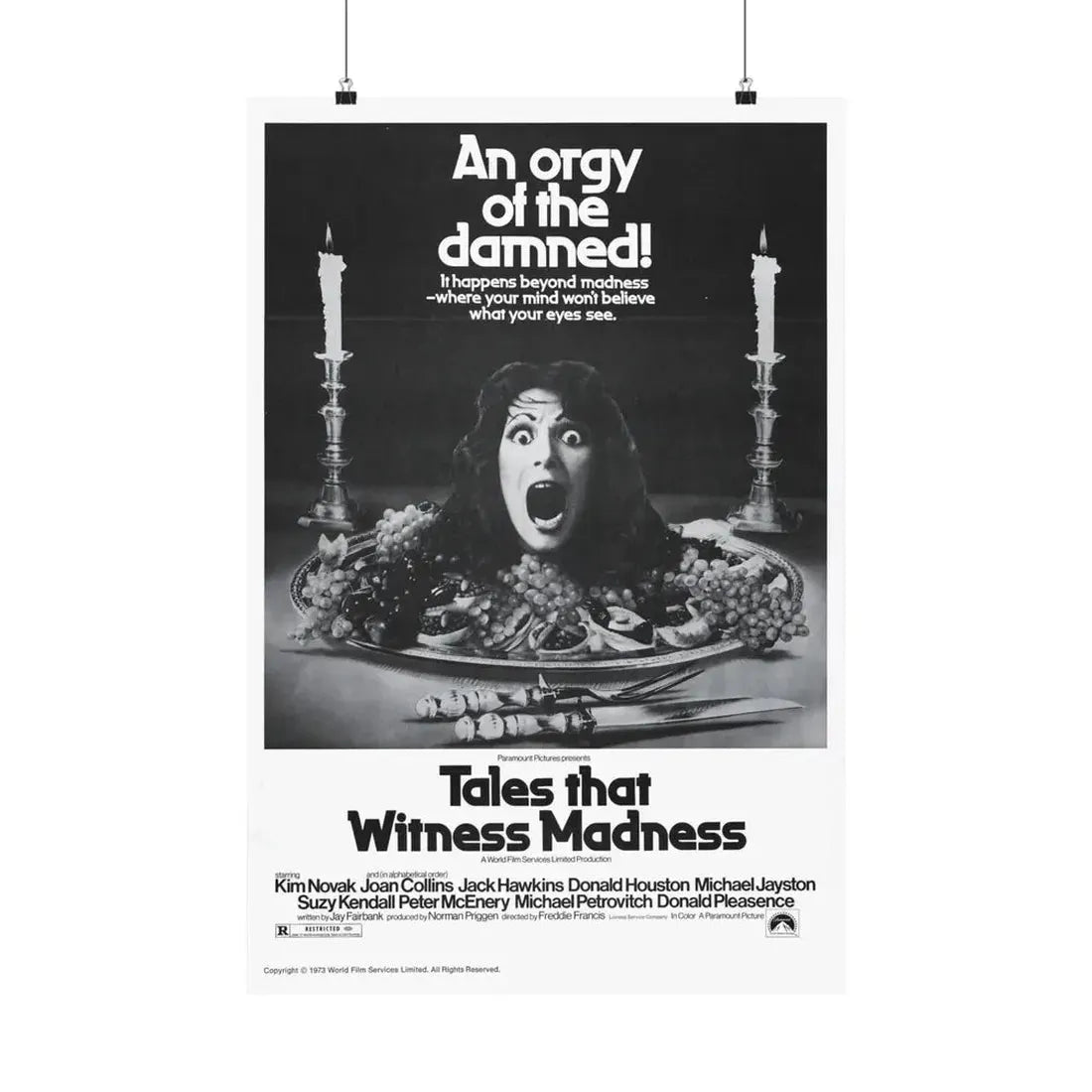 TALES THAT WITNESSED MADNESS (3) 1973 - Paper Movie Poster 20″ x 30″ Matte - The Sticker Space