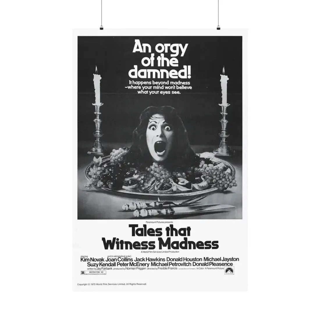 TALES THAT WITNESSED MADNESS (3) 1973 - Paper Movie Poster 36" x 54" Matte - The Sticker Space