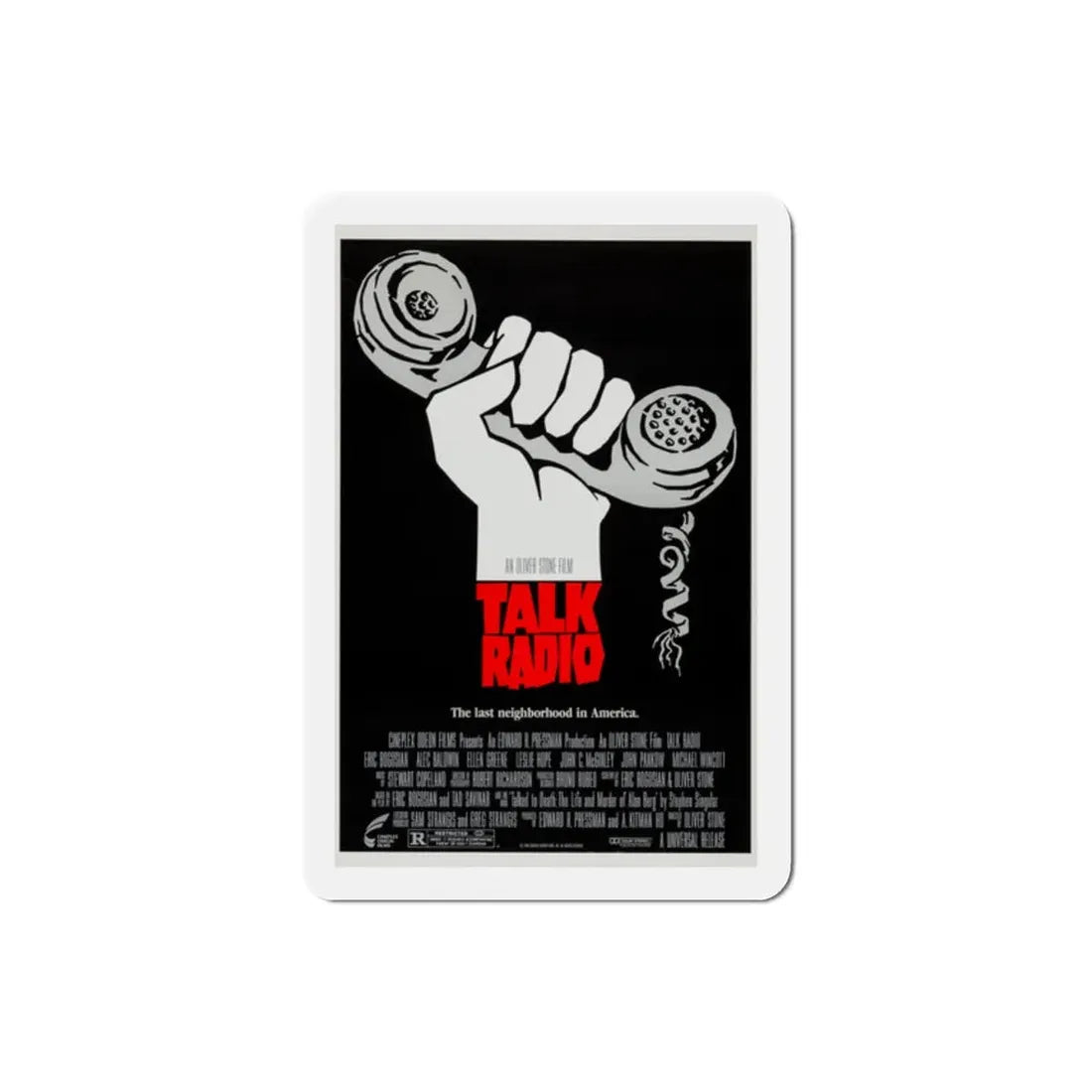 Talk Radio 1988 Movie Poster Refrigerator Magnet 2 Inch - The Sticker Space