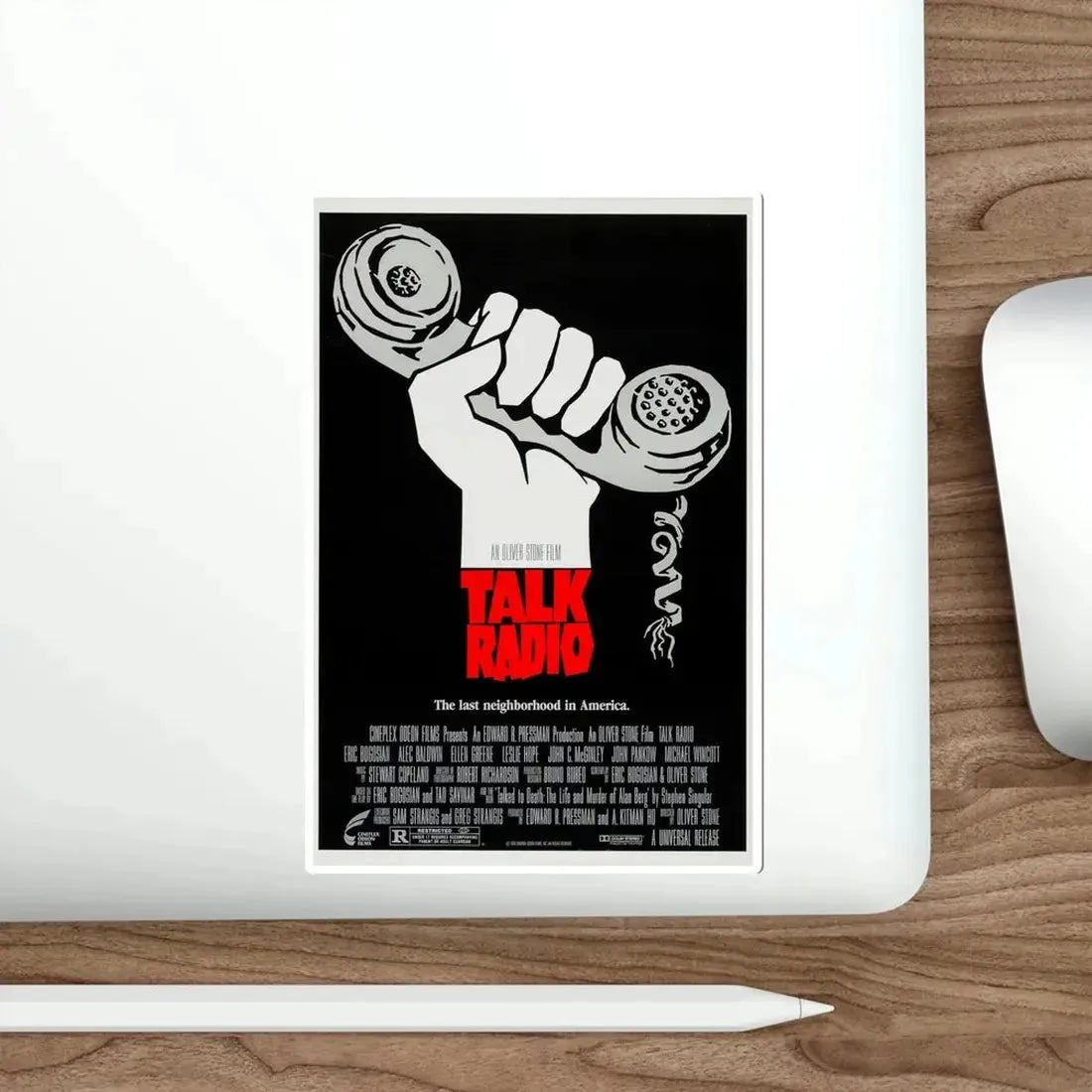 Talk Radio 1988 Movie Poster STICKER Vinyl Die-Cut Decal - The Sticker Space
