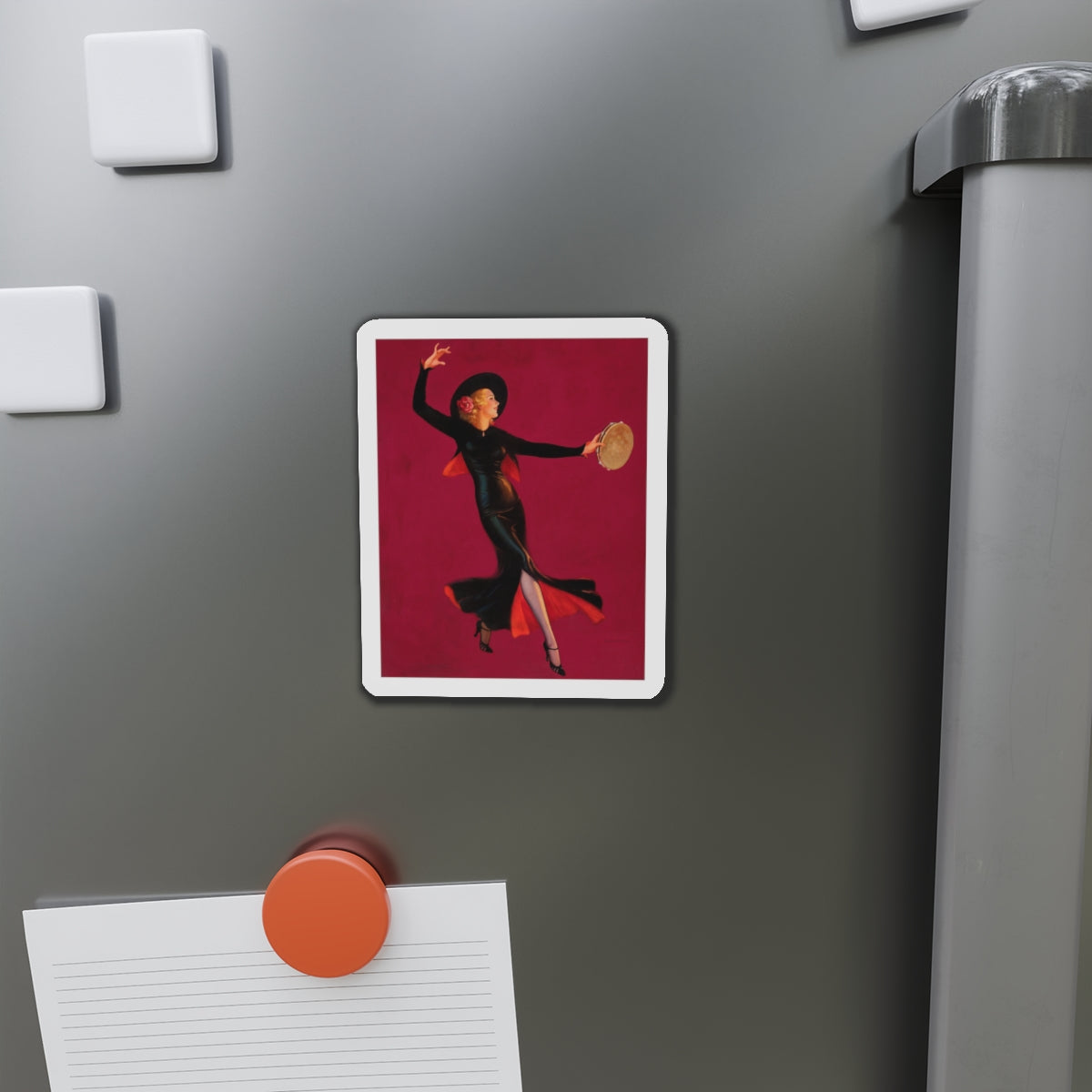 Tambourine Dancer, 1937 (Magazine Illustration) Refrigerator Magnet-The Sticker Space