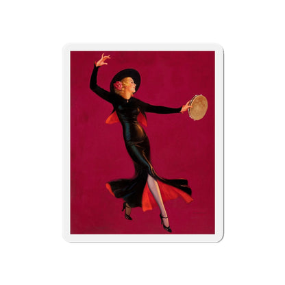 Tambourine Dancer, 1937 (Magazine Illustration) Refrigerator Magnet-6 Inch-The Sticker Space