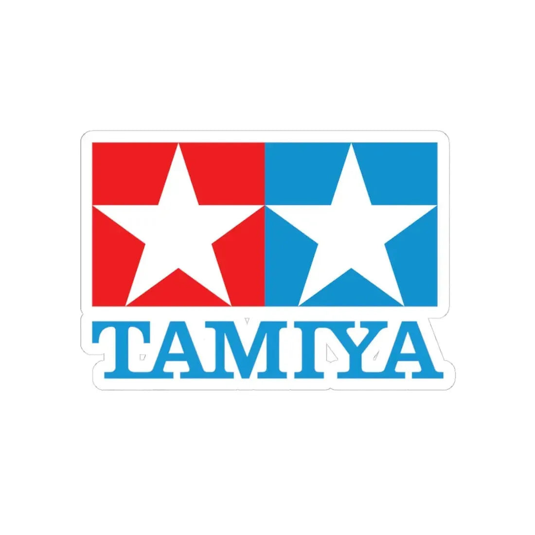 Tamiya Incorporated (Logo) STICKER Vinyl Kiss-Cut Decal 4 Inch White - The Sticker Space