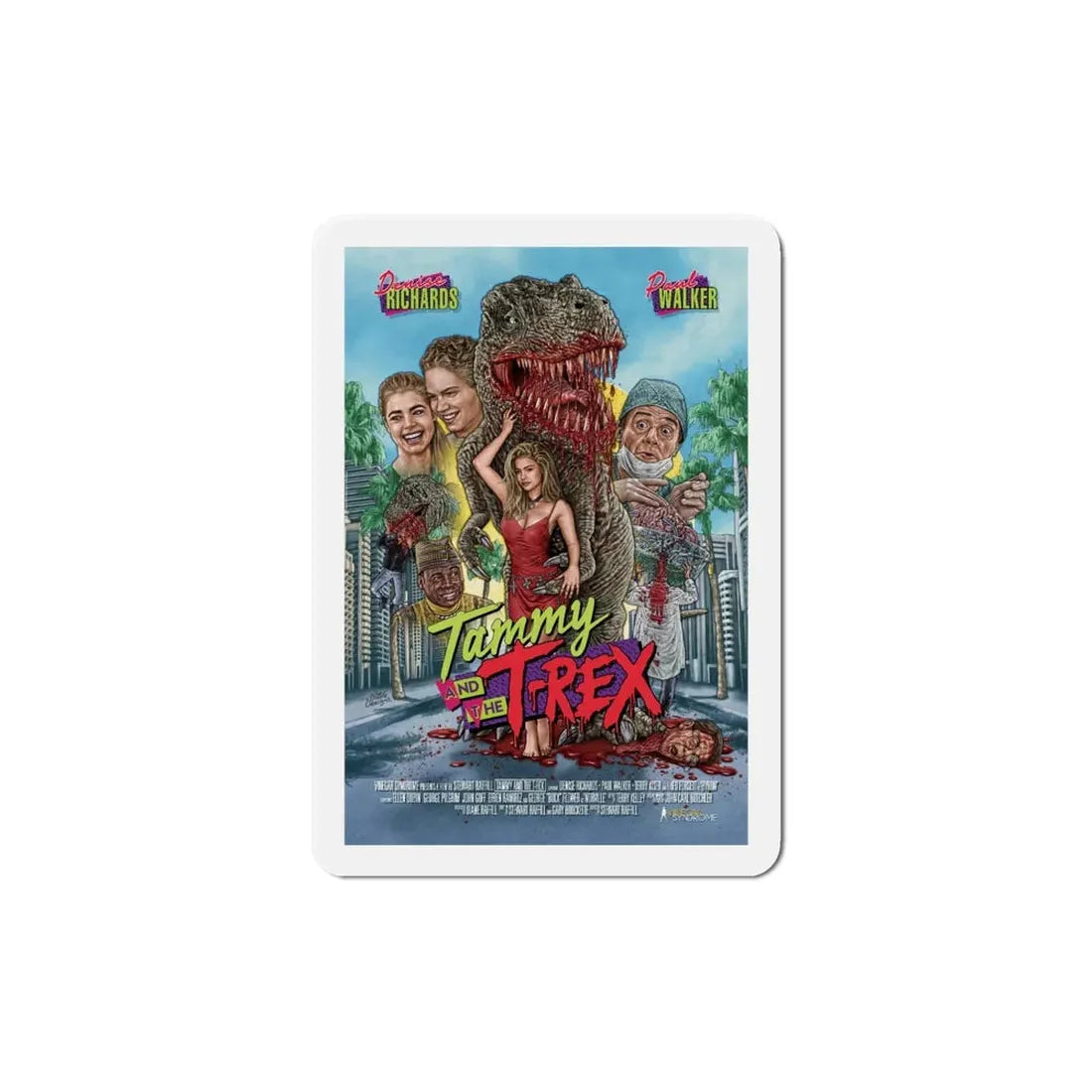 Tammy and the T Rex 1994 Movie Poster Refrigerator Magnet 5 Inch - The Sticker Space