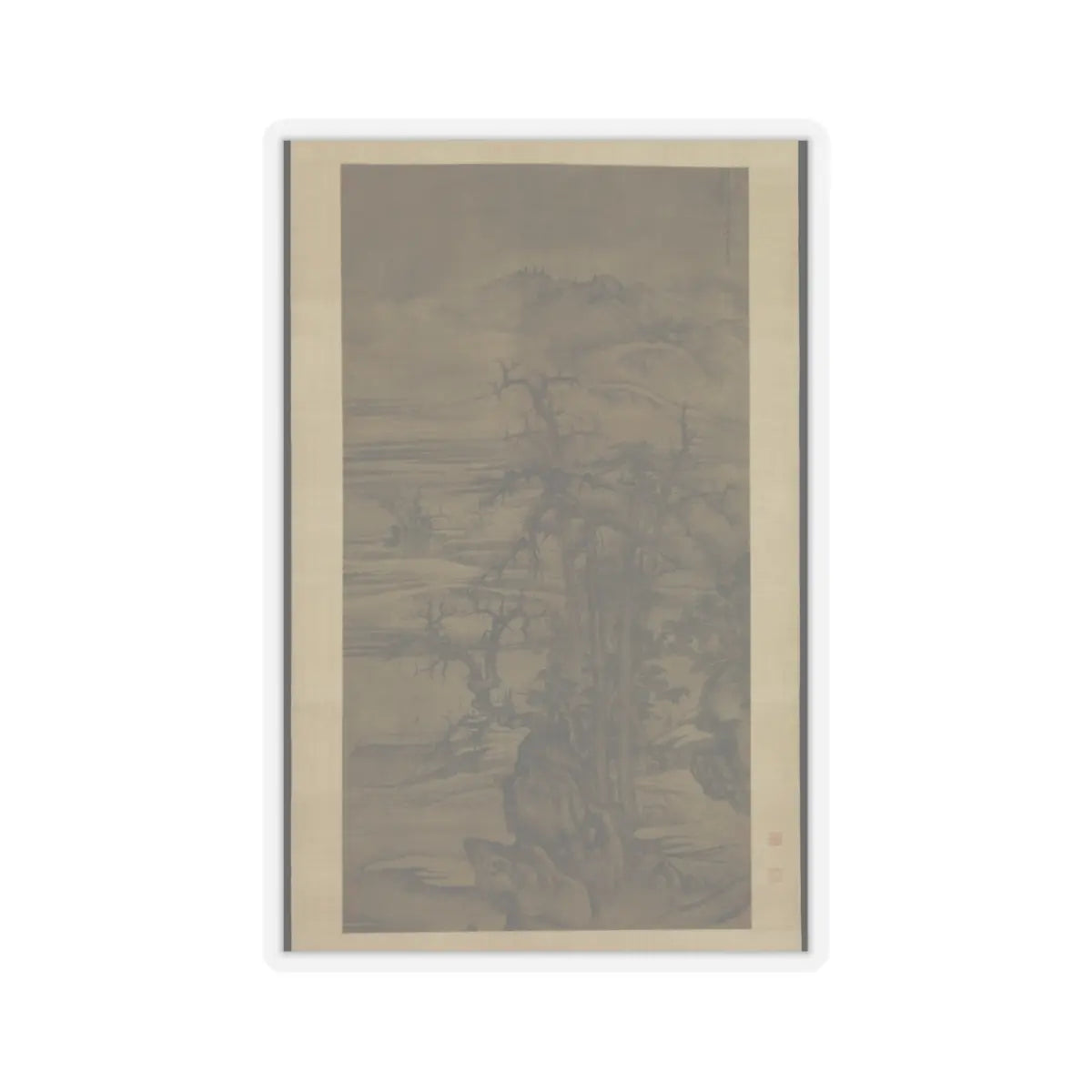 Tang Di - Landscape after a poem by Wang Wei - 1323 v7 - STICKER Vinyl Kiss-Cut Decal