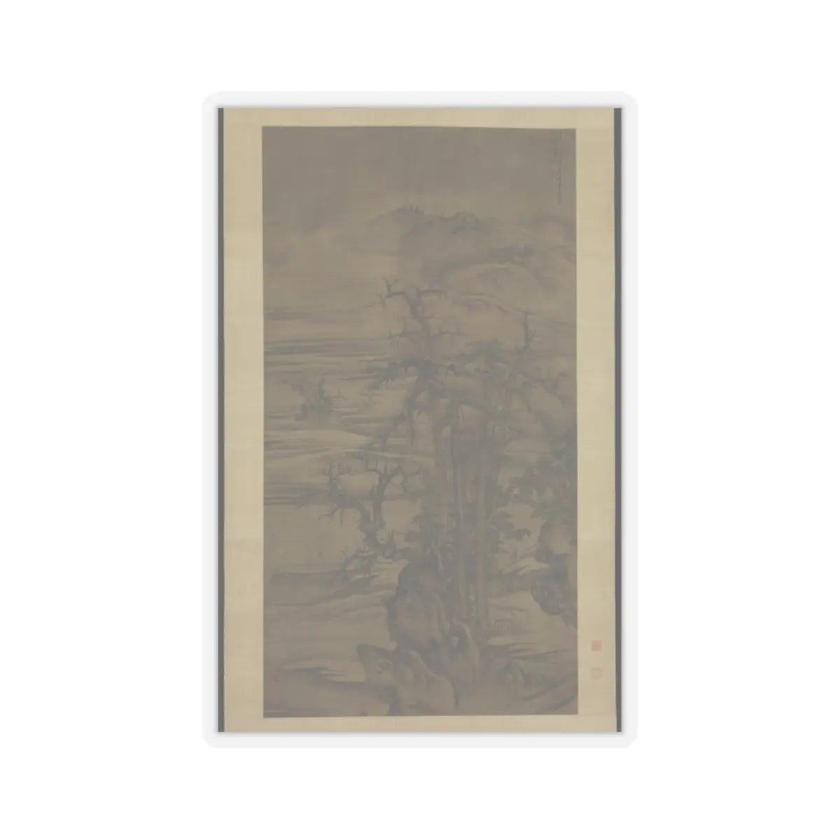 Tang Di - Landscape after a poem by Wang Wei - 1323 v7 - STICKER Vinyl Kiss-Cut Decal
