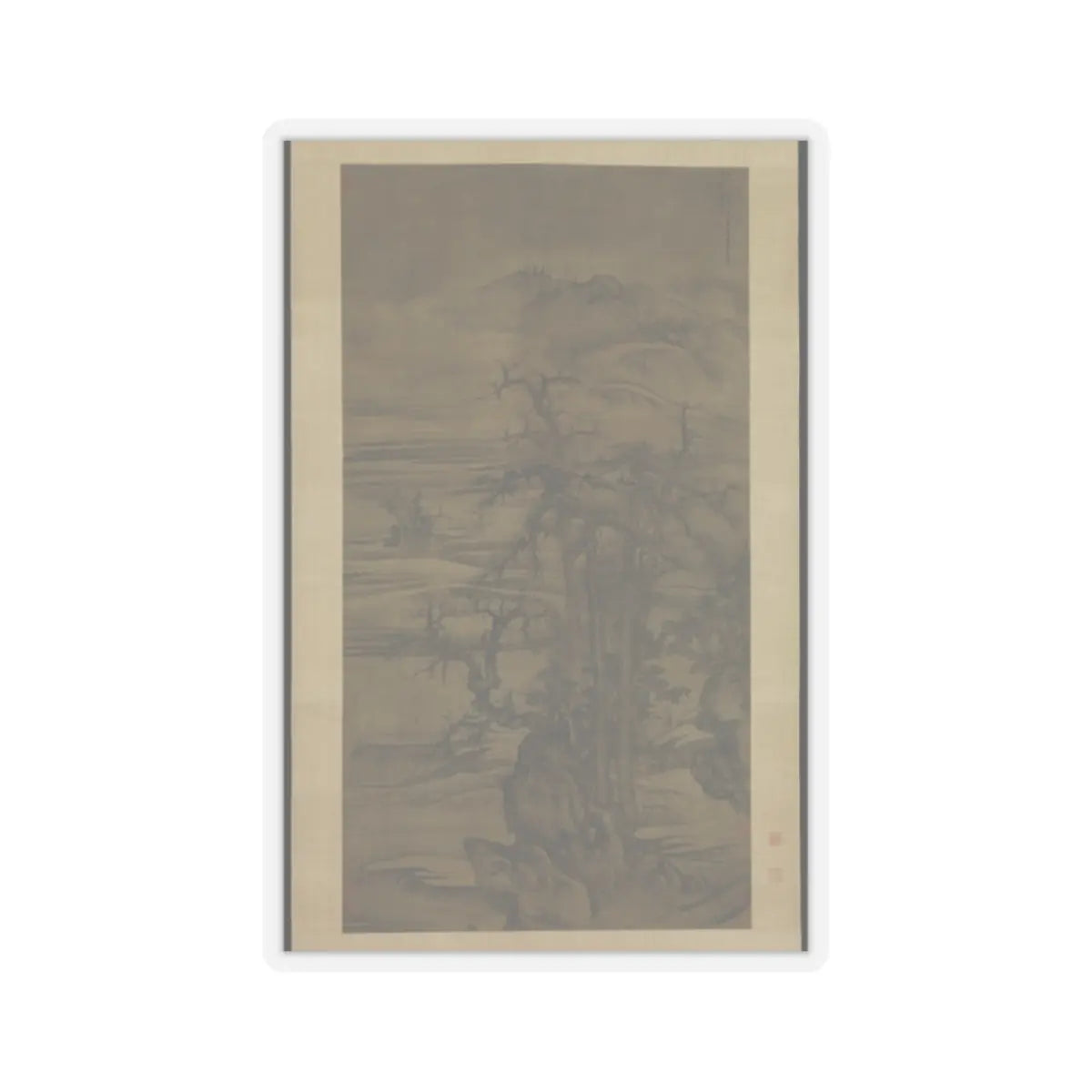Tang Di - Landscape after a poem by Wang Wei - 1323 v7 - STICKER Vinyl Kiss-Cut Decal