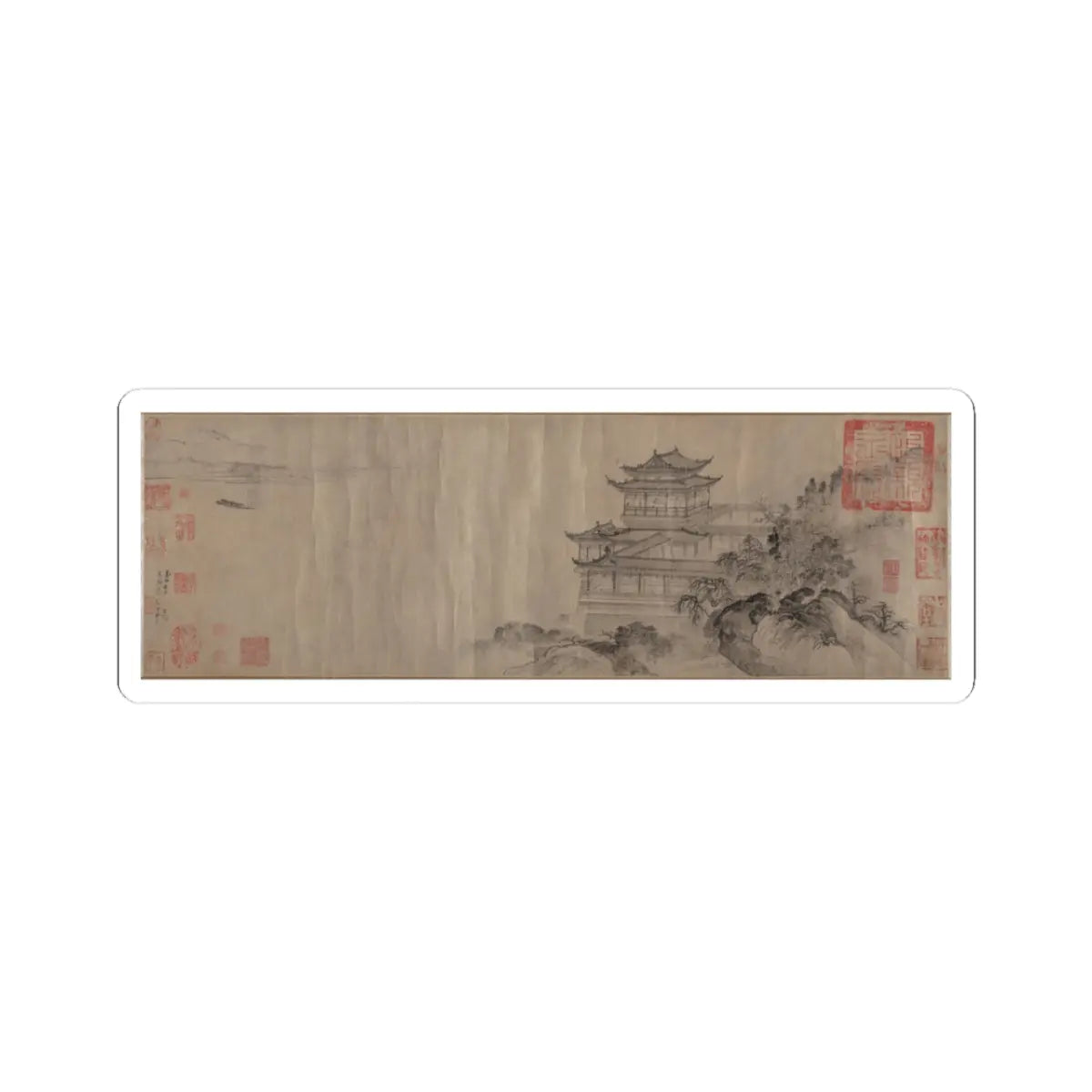 Tang Di - The Pavilion of Prince Teng - dated 1352 v12 - STICKER Vinyl Kiss-Cut Decal