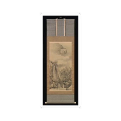Tani Bunchō - Landscape with Waterfall - 1828 v2 - STICKER Vinyl Kiss-Cut Decal