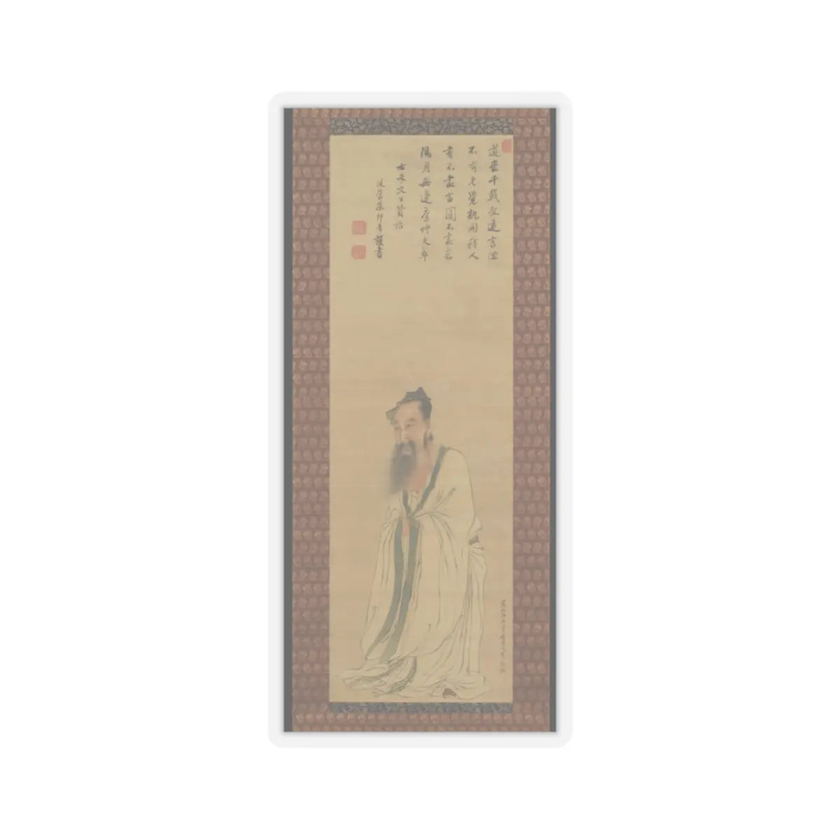 Tani Bunchō - Portrait of Zhu Xi - 1796 v1 - STICKER Vinyl Kiss-Cut Decal