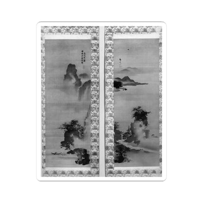 Tani Bunchō - River Gorge with Waterfall - unknown v2 - STICKER Vinyl Kiss-Cut Decal