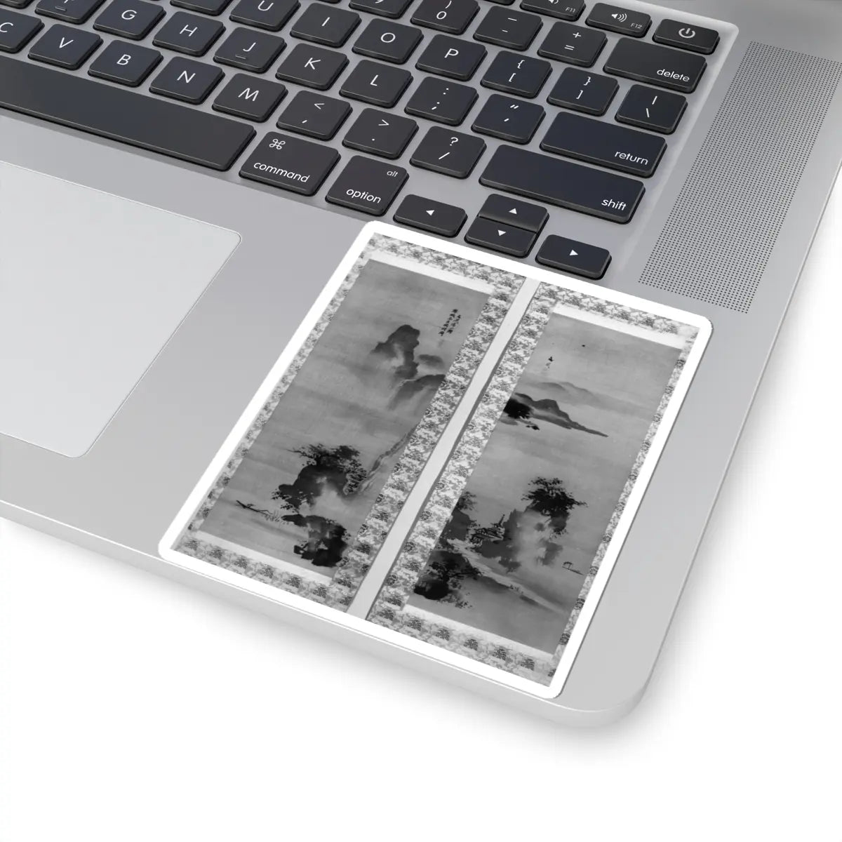 Tani Bunchō - River Gorge with Waterfall - unknown v2 - STICKER Vinyl Kiss-Cut Decal