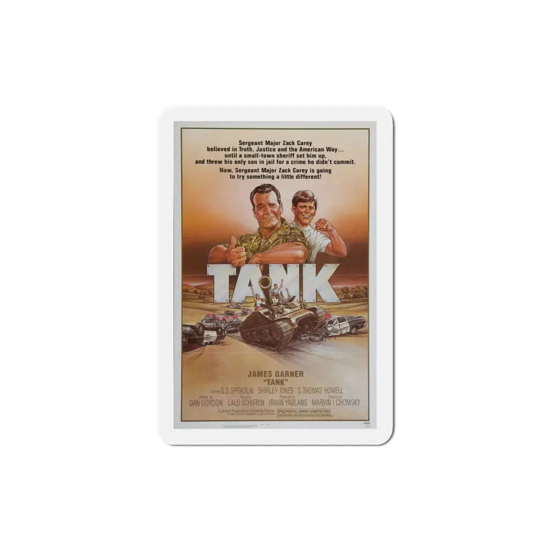 Tank 1984 Movie Poster Refrigerator Magnet 3 Inch - The Sticker Space