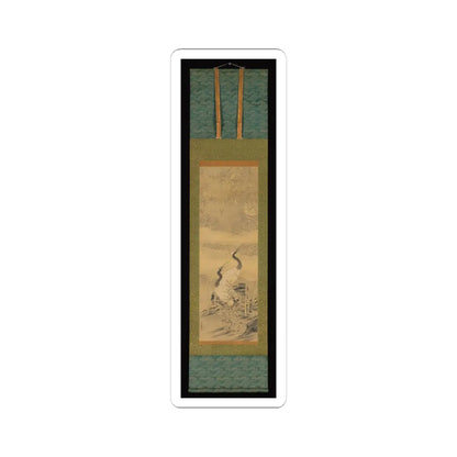 Tanomura Chikuden 田能村竹田 - Pair of Cranes in Bamboo Grove - ca. early 1830s v2 - STICKER Vinyl Kiss-Cut Decal