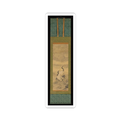 Tanomura Chikuden 田能村竹田 - Pair of Cranes in Bamboo Grove - ca. early 1830s v2 - STICKER Vinyl Kiss-Cut Decal