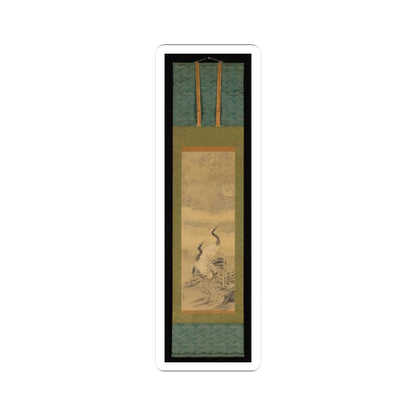 Tanomura Chikuden 田能村竹田 - Pair of Cranes in Bamboo Grove - ca. early 1830s v2 - STICKER Vinyl Kiss-Cut Decal