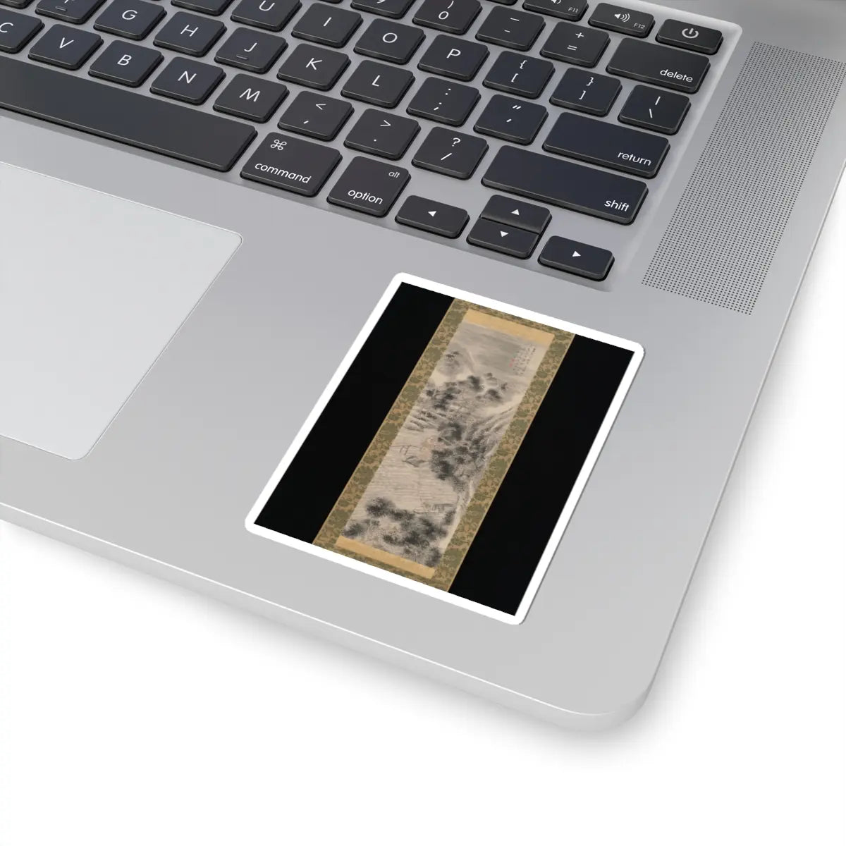 Tanomura Chikuden - Rainstorm over a River Village - late 18th–early 19th century v1 - STICKER Vinyl Kiss-Cut Decal