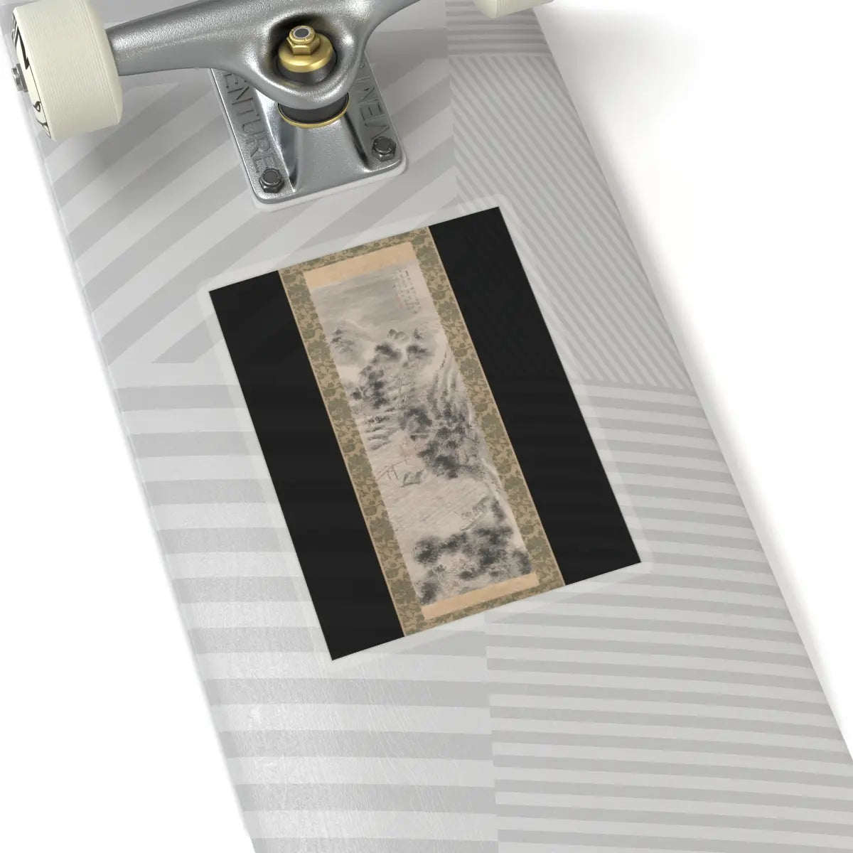 Tanomura Chikuden - Rainstorm over a River Village - late 18th–early 19th century v1 - STICKER Vinyl Kiss-Cut Decal